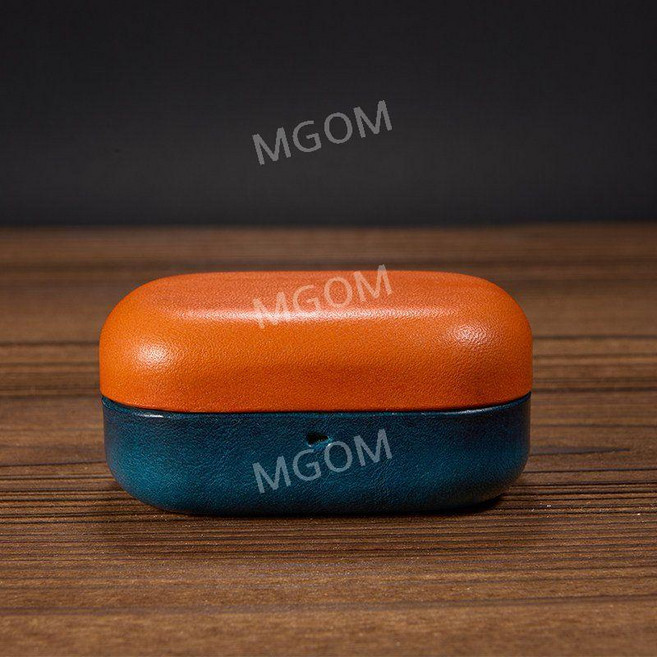 베오플레이 일레븐 케이스 호환 가죽 BEOPLAY EX ELEVEN 무선 이어폰 보호, Beoplay Eleven, 오렌지+틸블루