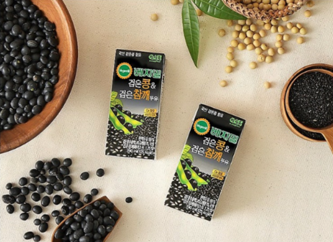 베지밀 검은콩과 검은참깨 두유, 190ml, 60개