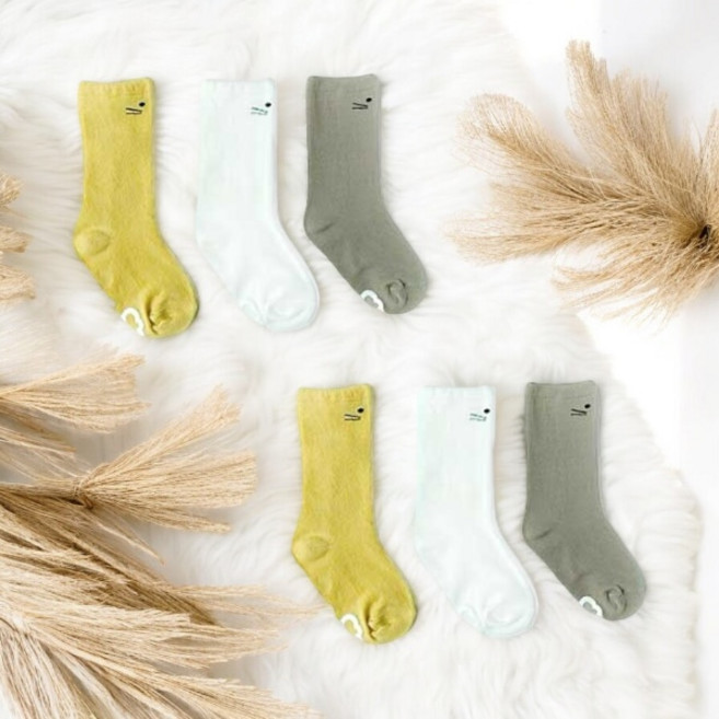 [1+1] 솜니움베베 남아 여아 미끄럼방지 양말 3종 세트 (총 6 켤레)