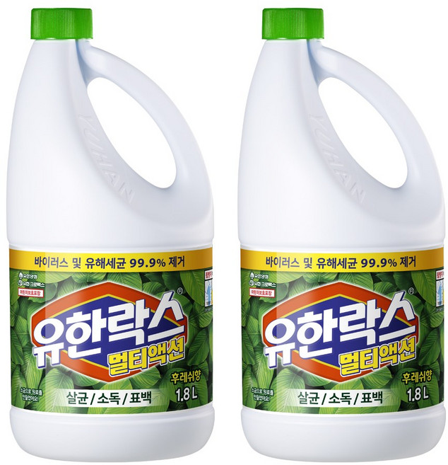 유한락스 멀티액션 후레쉬 락스, 1.8L, 14개