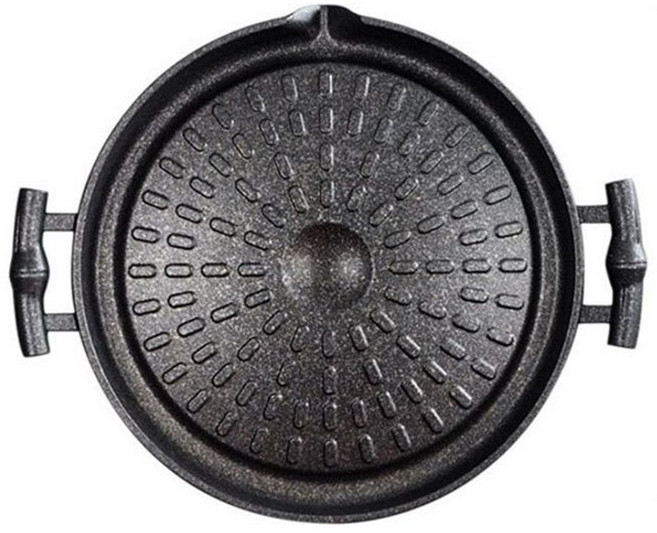 [S스트림] 키친아트 고기 불판 삽겹살 그릴 원형 구이팬 고기판 stream*022179001EA emo+617hb