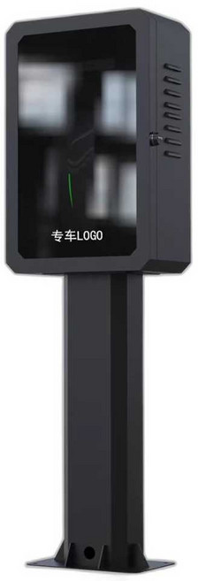 전기차 충전기 커버 배전함 박스 케이스 박스 주차장, 블랙50x70x25+기둥+자물쇠+번호, 1개