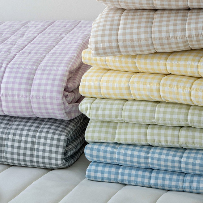 더온 엔딩체크 침대패드 밴드형/논슬립형 MS S SS Q, 마린블루, 고정밴드형