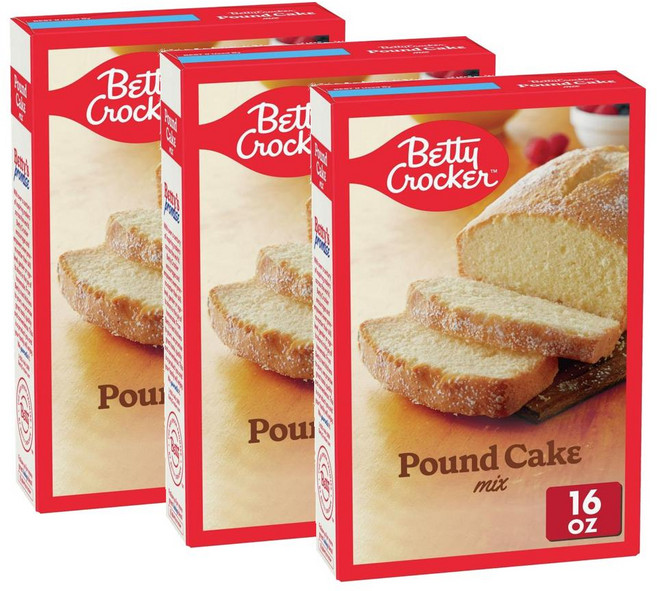 베티크로커 파운드 케이크 믹스 Betty Crocker Pound Cake Mix, 3개, 453g