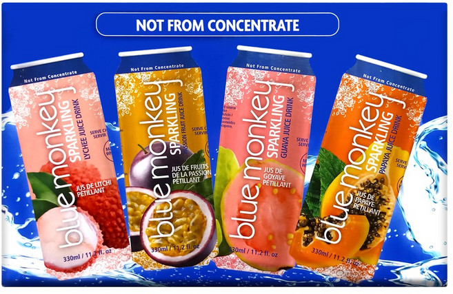 코스트코 블루몽키 스파클링 주스 330ml 4가지맛 청량음료, 16개