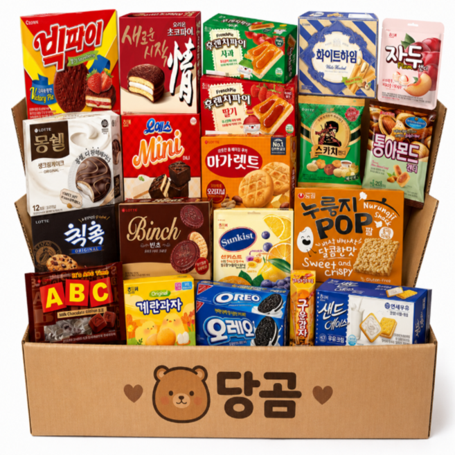 과자세트 간식 사무실 탕 비실 곽과자 박스3호, 1세트, 사무실 회사 학교 선물용  과자세트