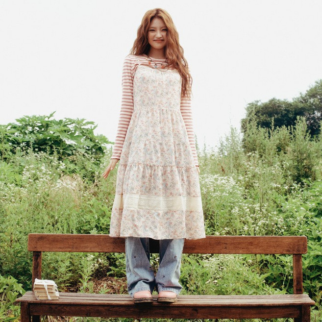 써스데이아일랜드 KiiiKiii 레이어드 레이스 믹스 원피스T256MOP151W 189158