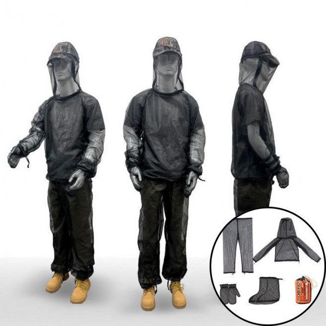 통기성방 방충복 메쉬 벌초 방충복 해충 벌레 상의 하의, 1개