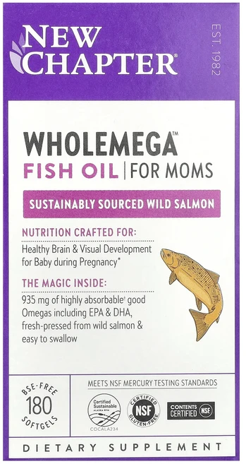 새해 첫좋은선물 New Chapter Wholemega™ 엄마용 피쉬 오일 소프트젤 180정 제대로 할인합니다, NewChapterWholemega엄마용피쉬오일소프트젤, 1개 - 쿠팡