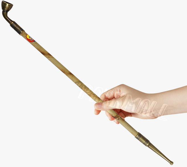 옛날 담뱃대 나무 곰방대 중형 52cm (한국 전통 인테리어 소품 민속품 공예품)