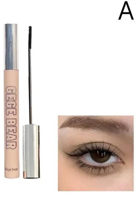 눈썹마스카라 Gege Bear 내추럴 컬 마스카라 속건성 연장 방수 두꺼운 메이크업 속눈썹 얼룩 방지 X2y9, 1개