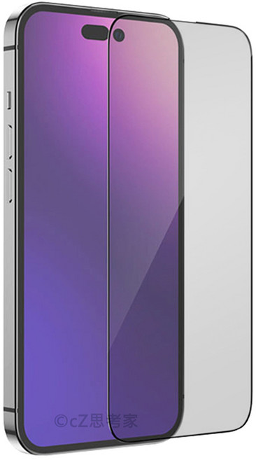 cZ思考家 iPhone 防偷窺 滿版玻璃保護貼, 1個
