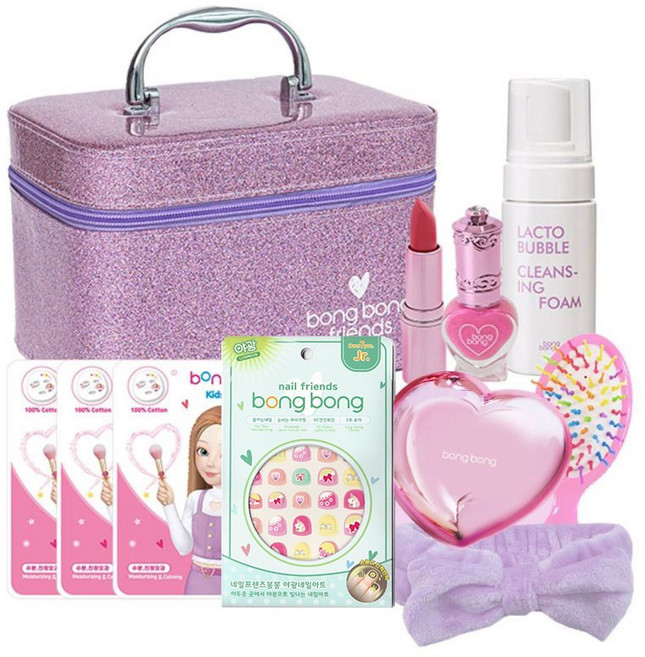 봉봉프렌즈 어린이 초등학생 주니어네일 화장품 세트 메이크업 여아 선물 메이크업박스 7세이상~ 초등학생 선물추천, 1개