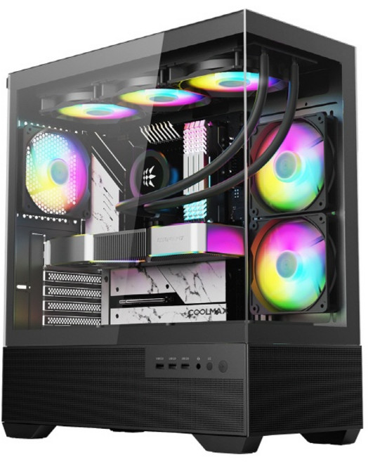 [마이크로닉스] COOLMAX 멜로디 XL View [미들타워] [블랙], 1개