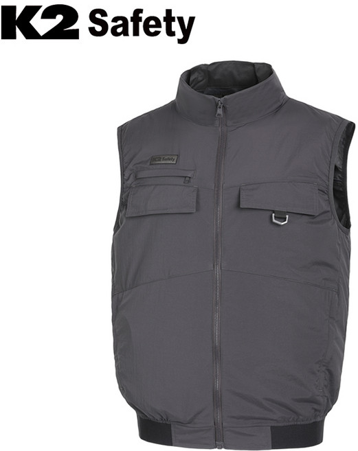 K2 safety 에어윈드베스트2 (챠콜) 냉풍 선풍기 조끼 여름 등산 조끼 얼음 아이스 조끼