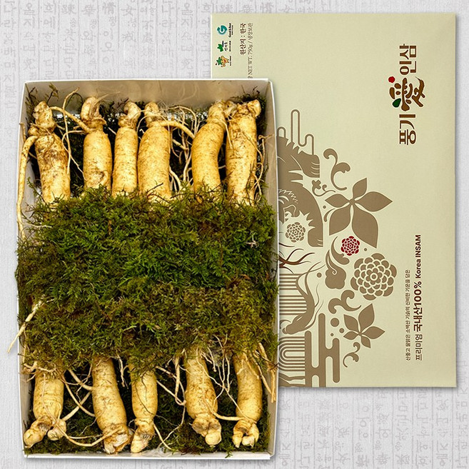 풍기인삼 6년근 500g 인삼 수삼 원수삼(11~12뿌리), 1박스