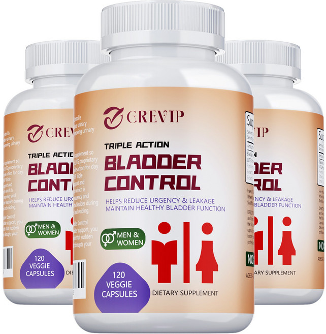 GREVIP Bladder control 방광 건강 보조제, 3개, 120정