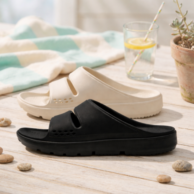 남자 여성 공용 포션2 논슬립 푹신한 발편한 쿠션 슬리퍼