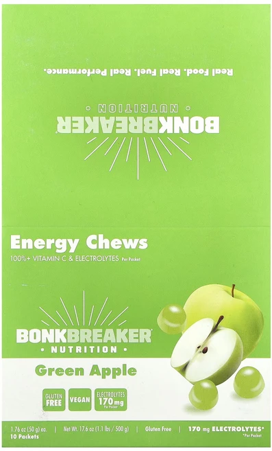 지금 곧 품절됩니다 Bonk Breaker 에너지 츄 청사과 10팩 개당 50g(1.76oz) 서둘러주시면 감사하겠습니다, BonkBreaker에너지츄청사과10팩개당50g176o, 50g - 쿠팡