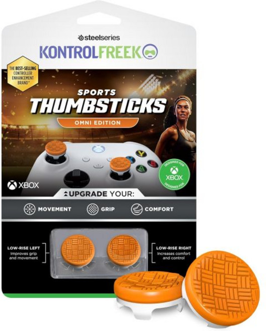 콘트롤 프리크 옴니 for Xbox One and Series X Controller 성능 엄지손가락 2개 저층 오목 블랙, Orange/White, 1개