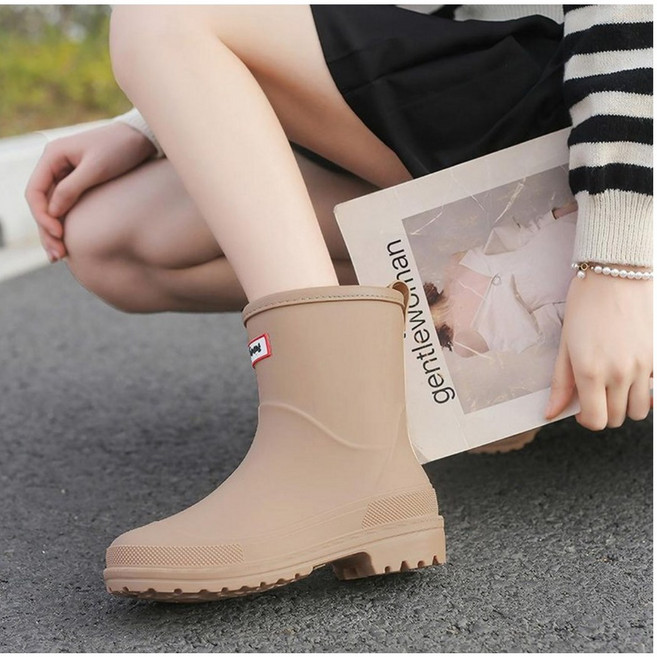 고급 레인부츠 미들레인부츠 여성장화 워커 장마철 패션장화 성인부츠_미들레인