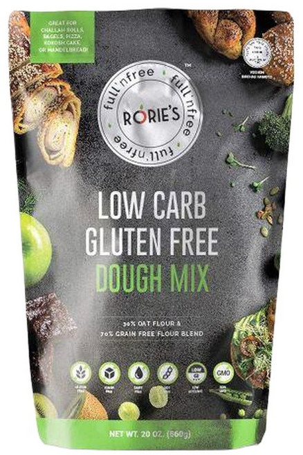 FULL ‘N FREE WITH RORIE 브레드 믹스 빵 반죽 로리의 저탄수화물 글루텐 프리 귀리 (20온스) 리빙 풀 앤, 1개