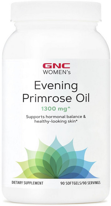 GNC 우먼스 이브닝 프림로즈 오일 1300mg 소프트젤, 1개, 90정