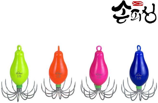 쭈킬 물방울 야광 싱커/문어 쭈꾸미 갑오징어 에기 채비 낚시 용품, 18호, 그린야광, 1개
