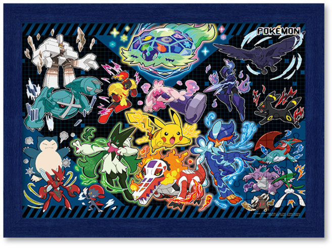 포켓몬스터 배리어스 컬러 직소 퍼즐+액자 세트 500피스, 직소퍼즐, 고급형 우드 [블루], 1개