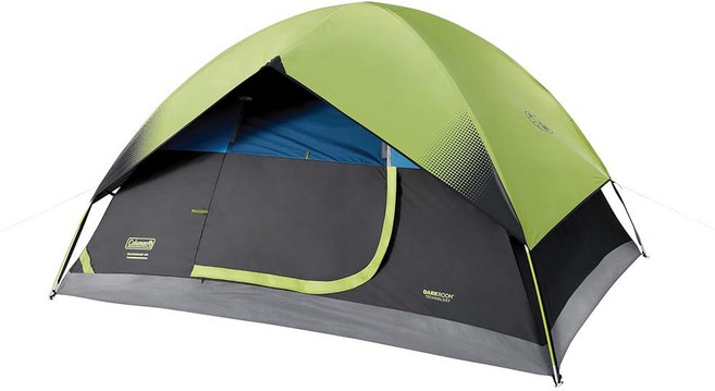 Coleman 4인용 선돔 다크 룸 돔 캠핑 텐트 116508, Pfas 프리