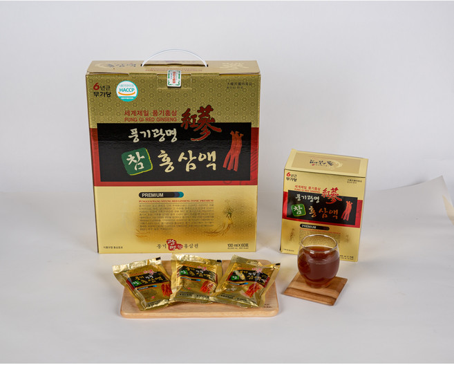 6년근 풍기인삼 풍기 광명 참 홍삼액 프리미엄 100ml 60포