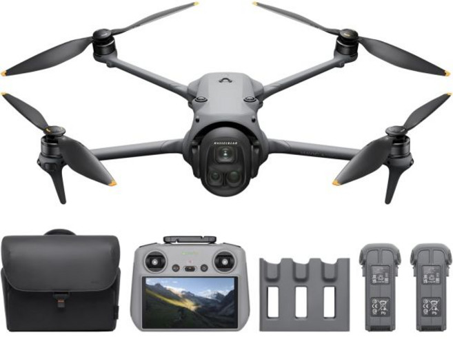 DJI 매빅 4 프로 플라이 모어 콤보 RC 2가 포함된 드론 플래그십 트리플 카메라 100MP 43 CMOS 하셀블라드 30km 영상 전송 최대 51분 비행 시간 충전 스테이, 1개