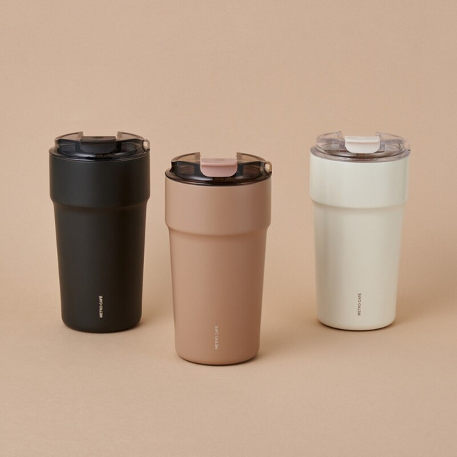 락앤락 메트로 카페 세라믹 텀블러, 아이보리, 500ml, 1개