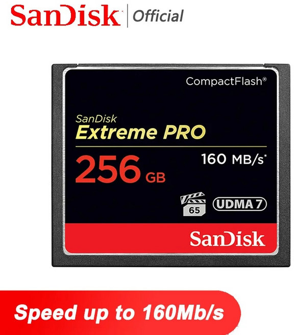 샌디스크 익스트림 프로 컴팩트 플래시 CF 카드 128 GB 32GB 64GB 256GB 160MBS 메모리 32 64, 1.32G, 1개