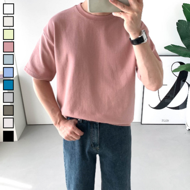 놈시크 95-140 남자 반팔티 소프트 오버핏 빅사이즈 여름 티셔츠