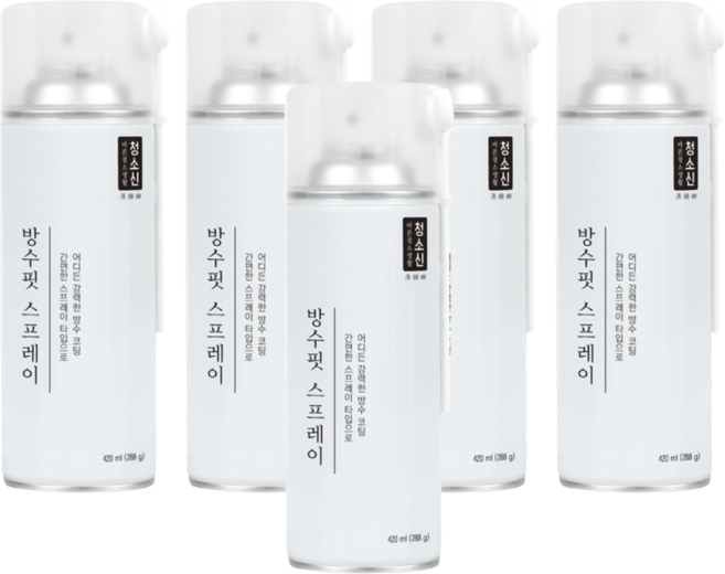 청소신 방수핏 스프레이 뿌리는 방수 코팅제 외벽 옥상 욕실 바닥누수 방수제 투명 샘플 증정 [구성확인] 420ml, 5개