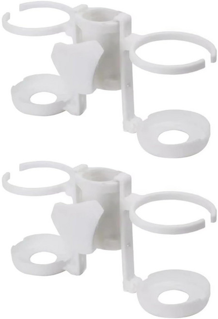 Sunshades Umbrella Cup Holder Secure Clamps For Drinks At Poolside Or Backyard, 03 Gray