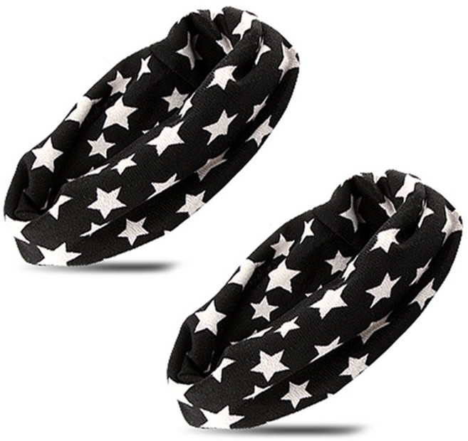 엑스피디 코지 방한용 멀티스카프 2p, 블랙스타, 2개