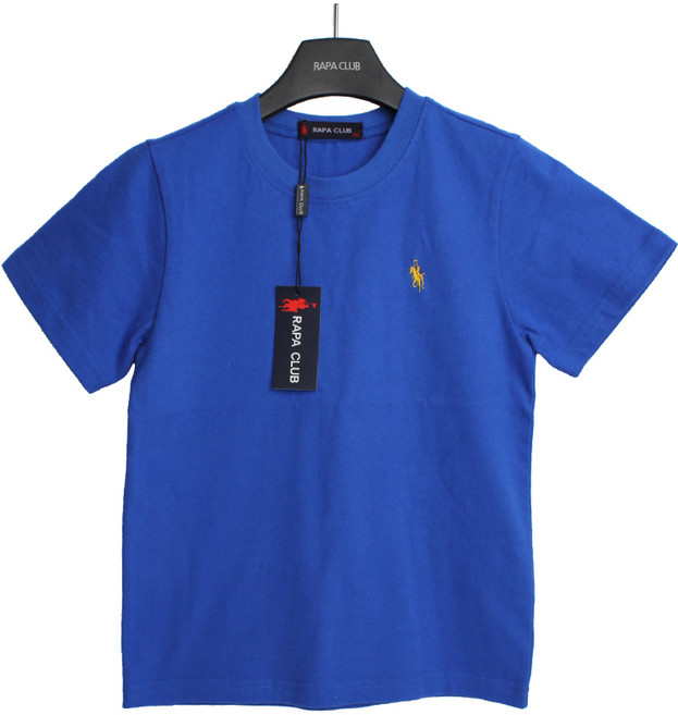 라파클럽 20수 아동 라운드 반팔 무지 어린이 티셔츠