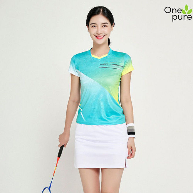 탁구유니폼 단체복 상의 반바지 티셔츠 훈련 여성