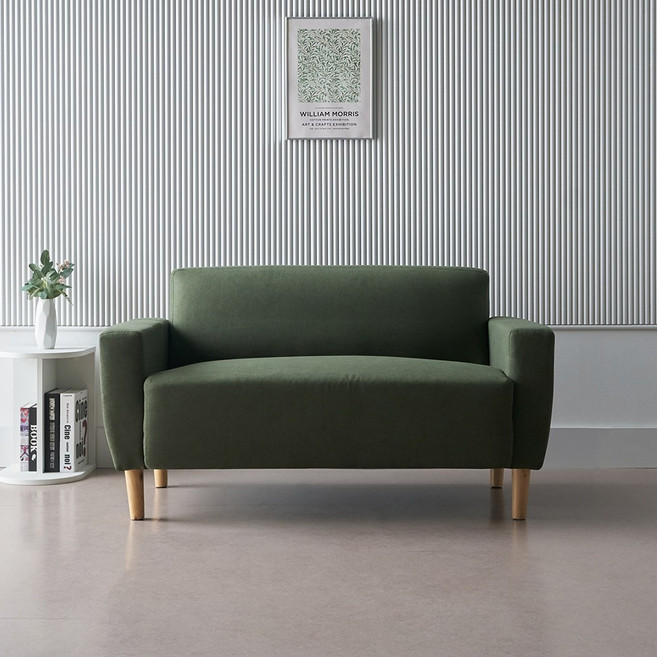 [추가즉시할인] 에보니아 라떼 2인 방수패브릭소파 / 좌식겸용쇼파 8colors, 그린