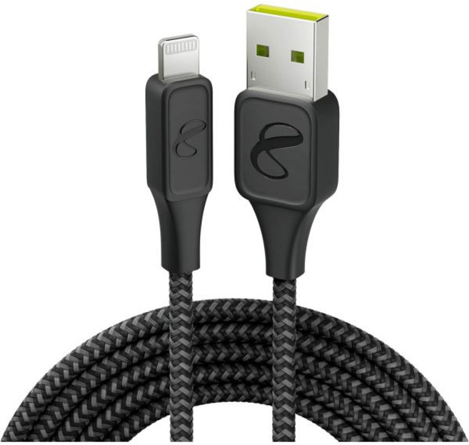인피니티랩 인스턴트커넥트 USBA에서 라이트닝으로 충전 케이블 아이폰과 아이패드용 흰색, USB A to lighnting, Black