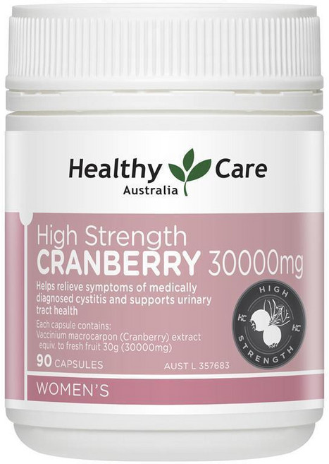 Healthy Care High Strength Cranberry 헬씨 케어 하이 스트랭스 크랜베리 30000mg 90캡슐, 1개, 90정