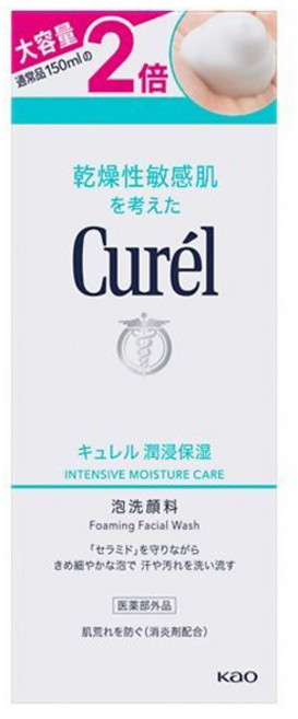 Curel 珂潤 潤浸保濕洗顏慕絲, 1瓶, 300ml