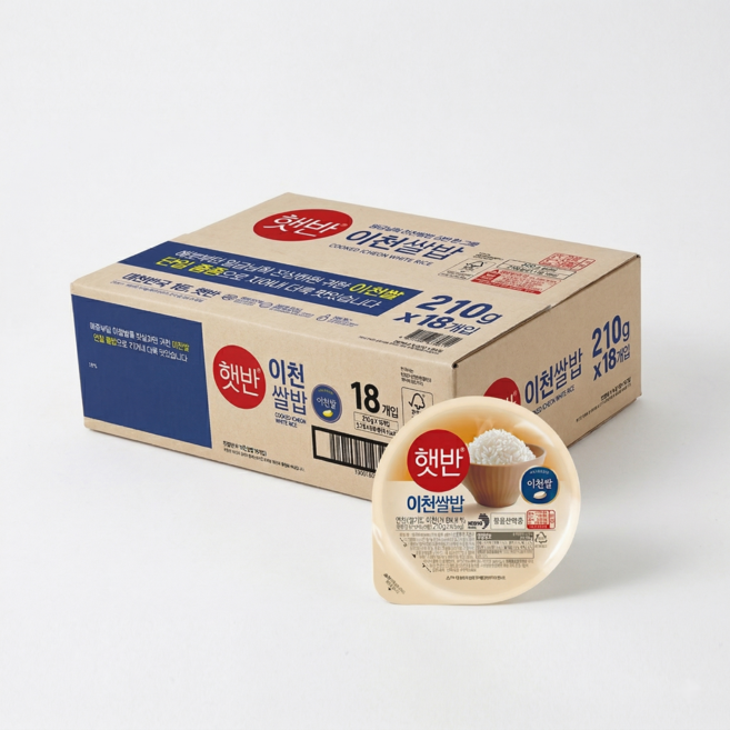 햇반 이천 쌀밥 210g x 18개입 이천산 햅쌀 신선한 즉석밥, 3.78kg, 1팩