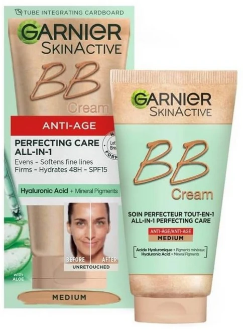 가르니에 스킨액티브 안티-에이지 비비크림 미디엄 SPF15 Garnier SkinActive Anti-Age BB Cream Medium SPF15 50ml - 쿠팡