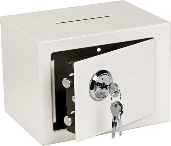 미니금고 스마트 소형금고 가정용금고 금전함, 흰색