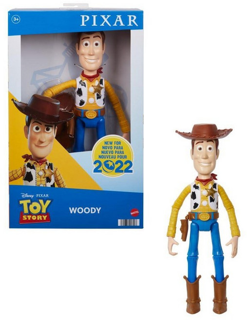 미국출고 아마존4.5+ 176411 Mattel 디즈니와 픽사 토이 스토리 대형 액션 피규어 포즈를 취할 수 있는 우디 수집용 시그니처 보안관 룩 탈착식 모자 30.5cm
