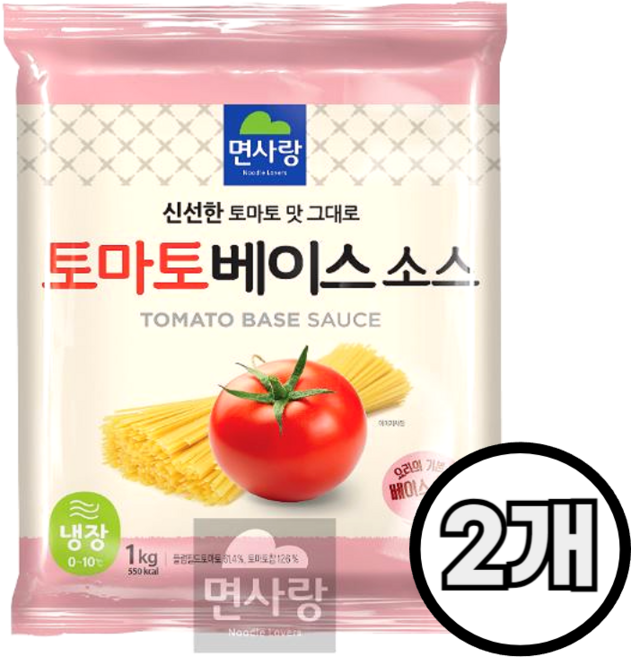 면사랑 (냉장) 토마토 베이스소스 1kg, 2개