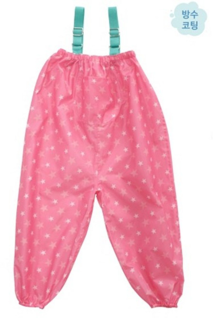 어린이집 유치원 어린이 방수 미술 물감 모래 놀이복, 1개, 핑크스타(M)